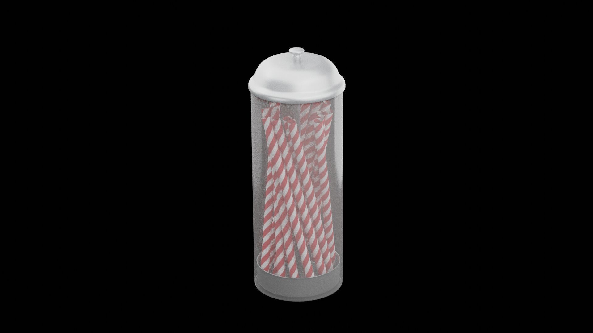 Straw Dispenser Low-poly 3D model_4