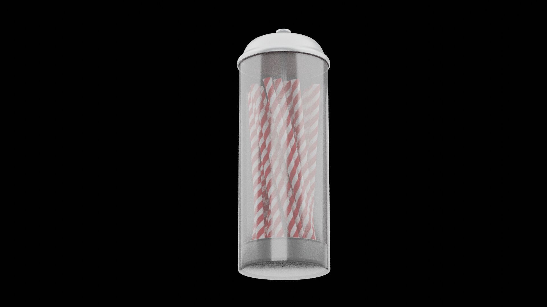 Straw Dispenser Low-poly 3D model_1