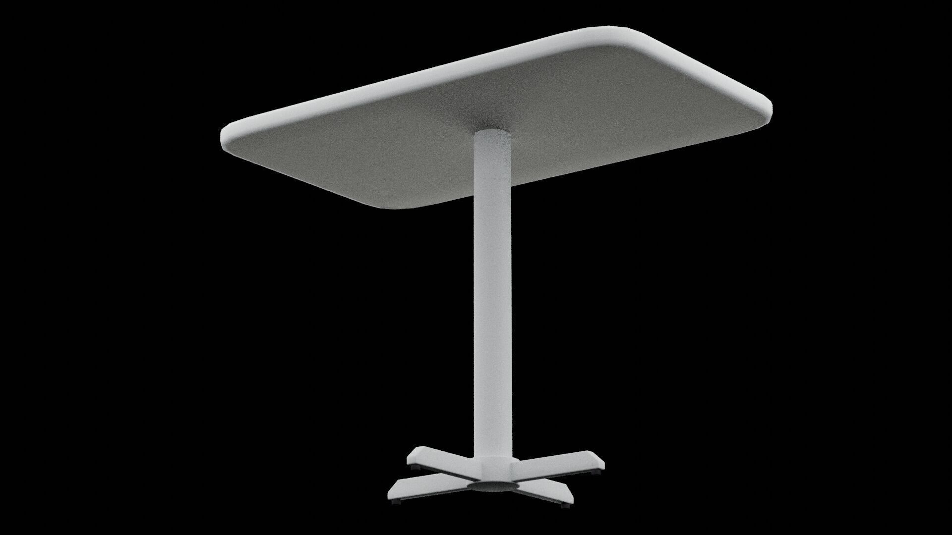 Rectangular Table Low-poly 3D model_1