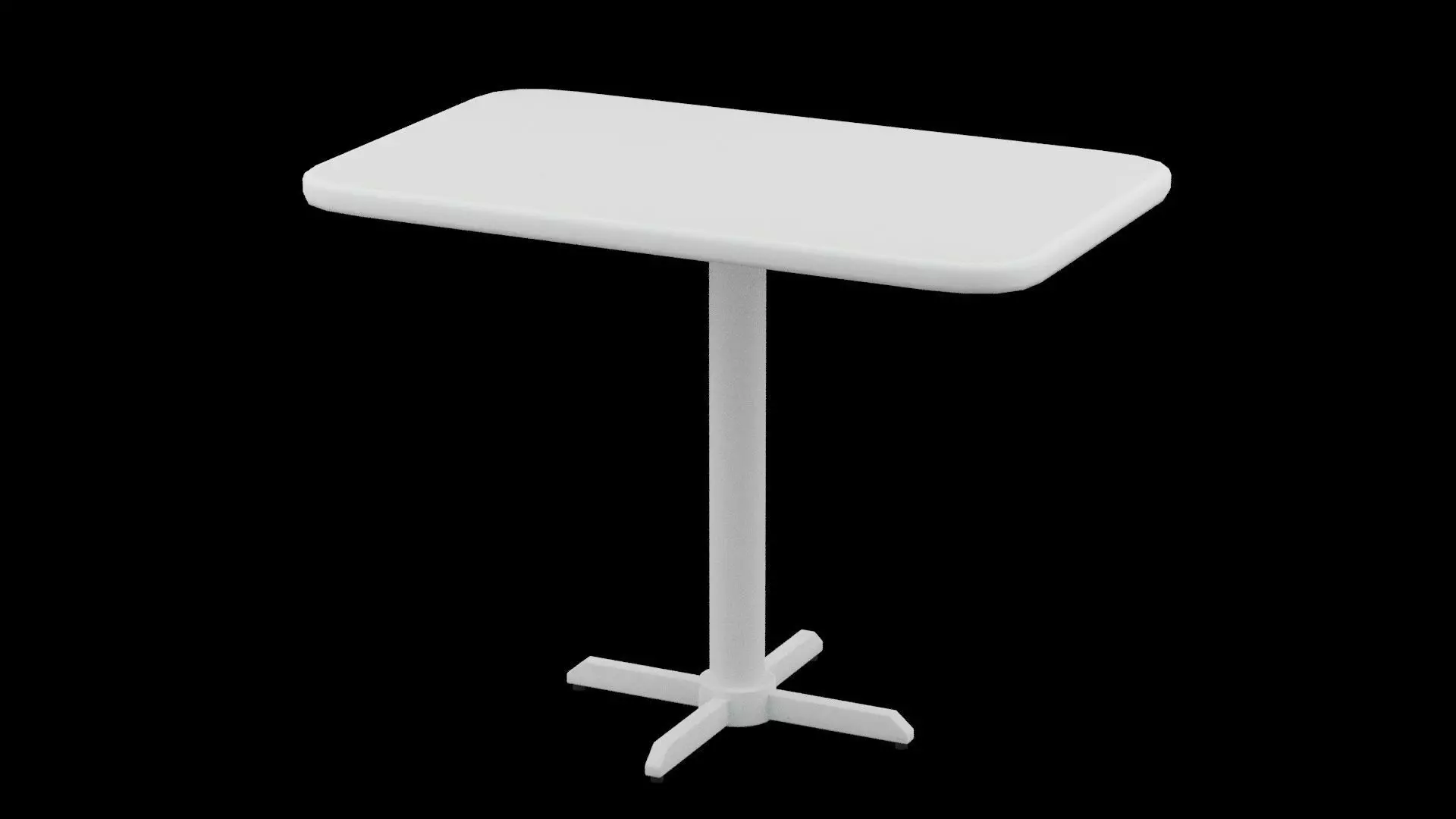 Rectangular Table Low-poly 3D model_0