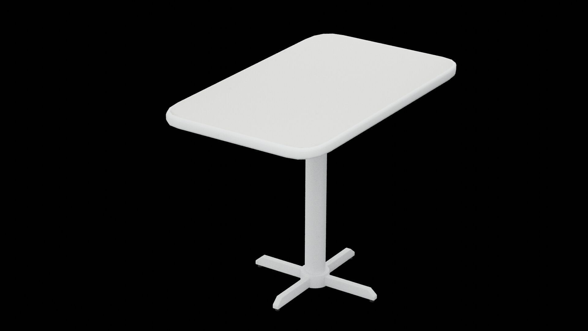 Rectangular Table Low-poly 3D model_3