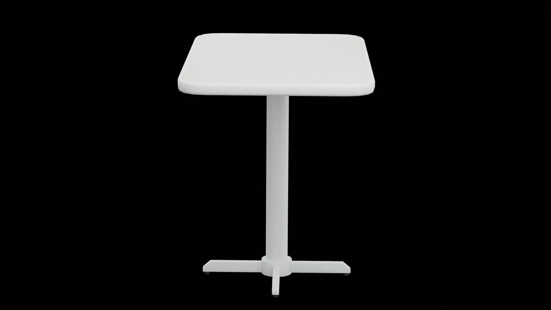 Rectangular Table Low-poly 3D model_2
