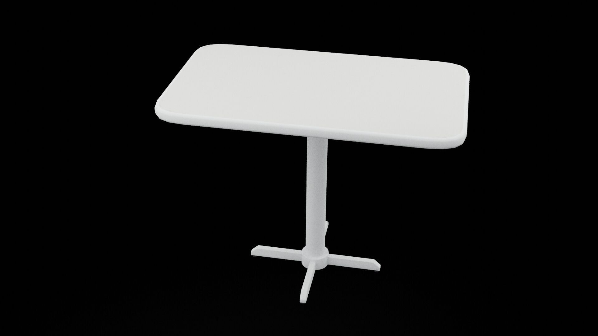 Rectangular Table Low-poly 3D model_5