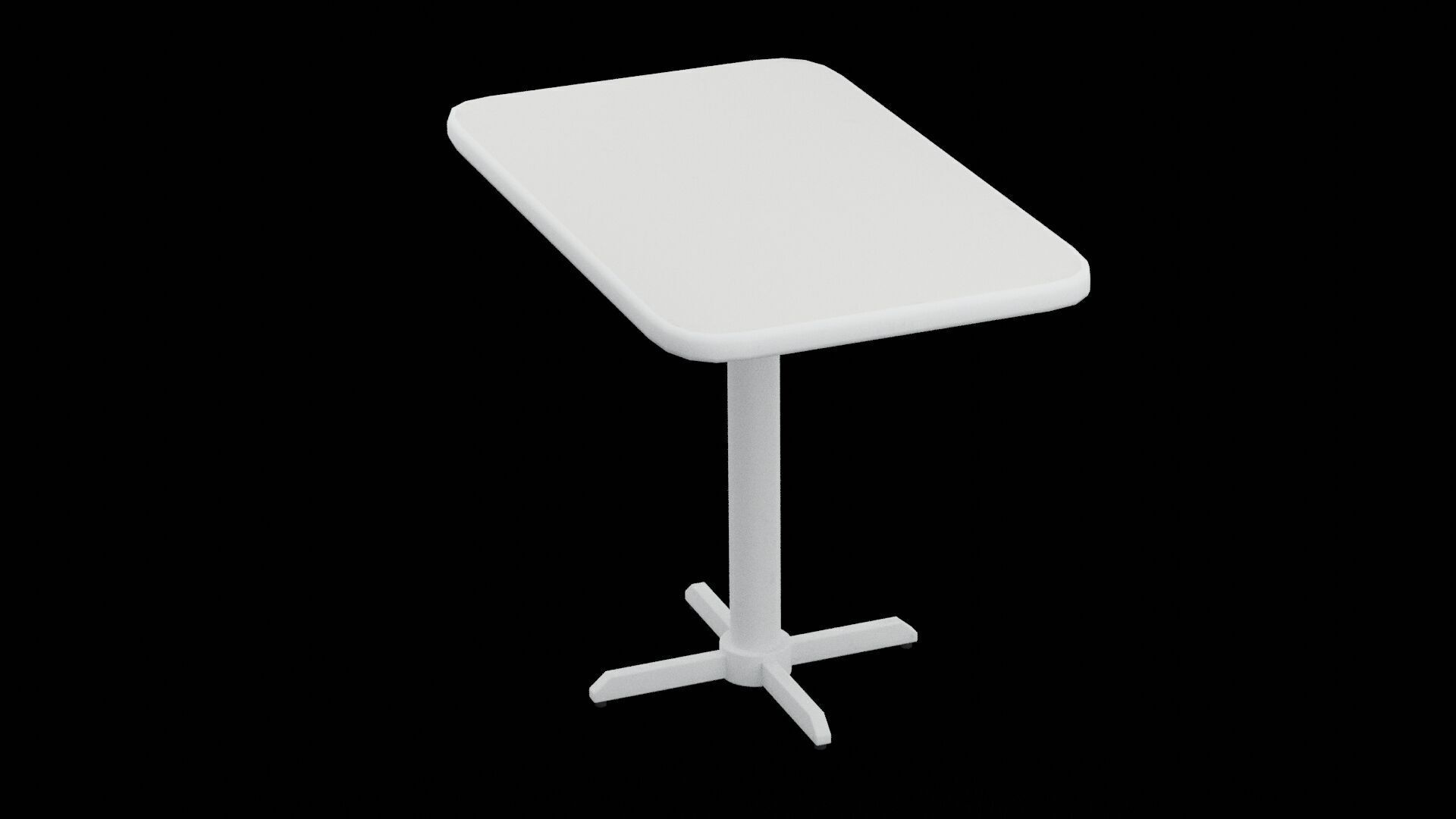 Rectangular Table Low-poly 3D model_4
