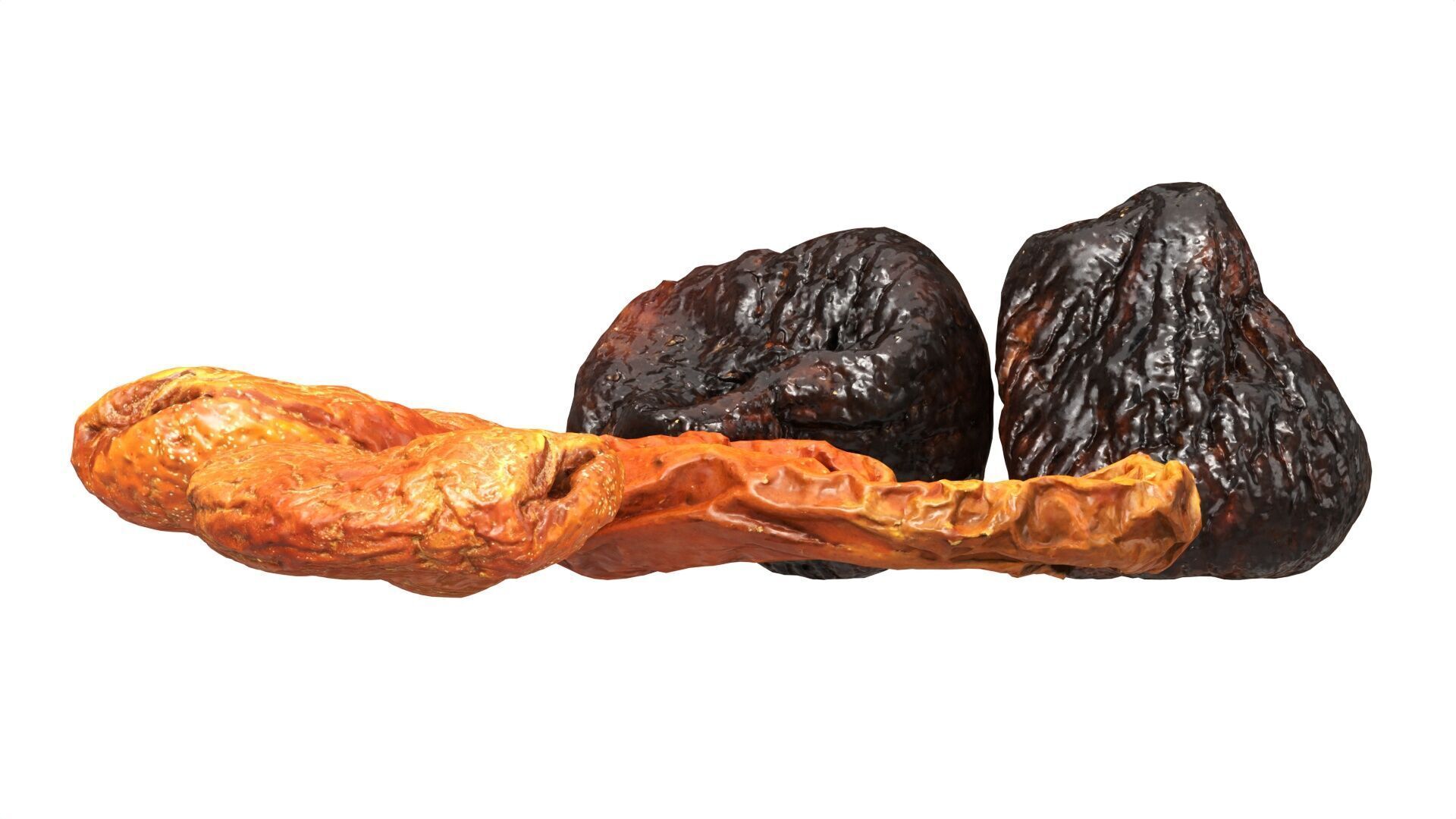 Dried fruits Low-poly 3D model_4