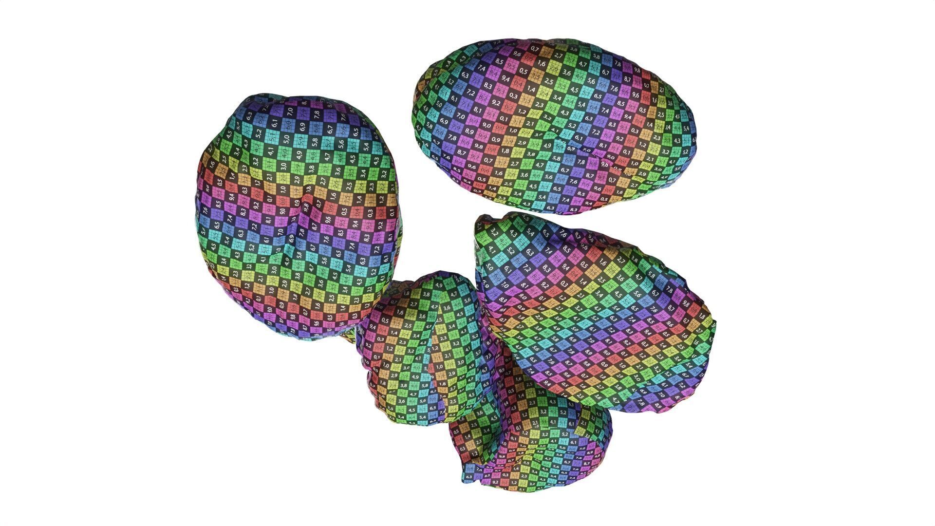 Dried fruits Low-poly 3D model_9