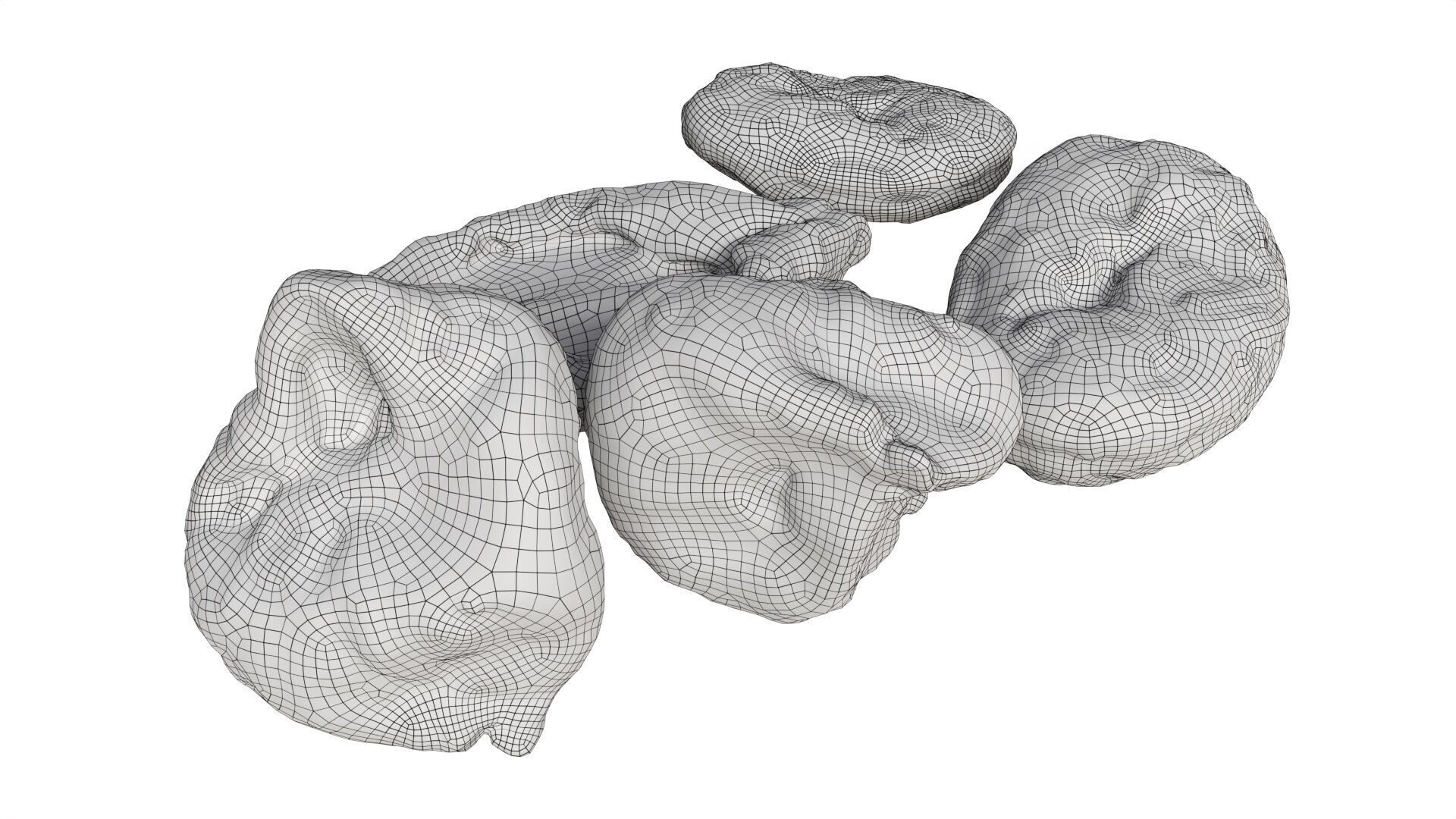 Dried fruits Low-poly 3D model_6