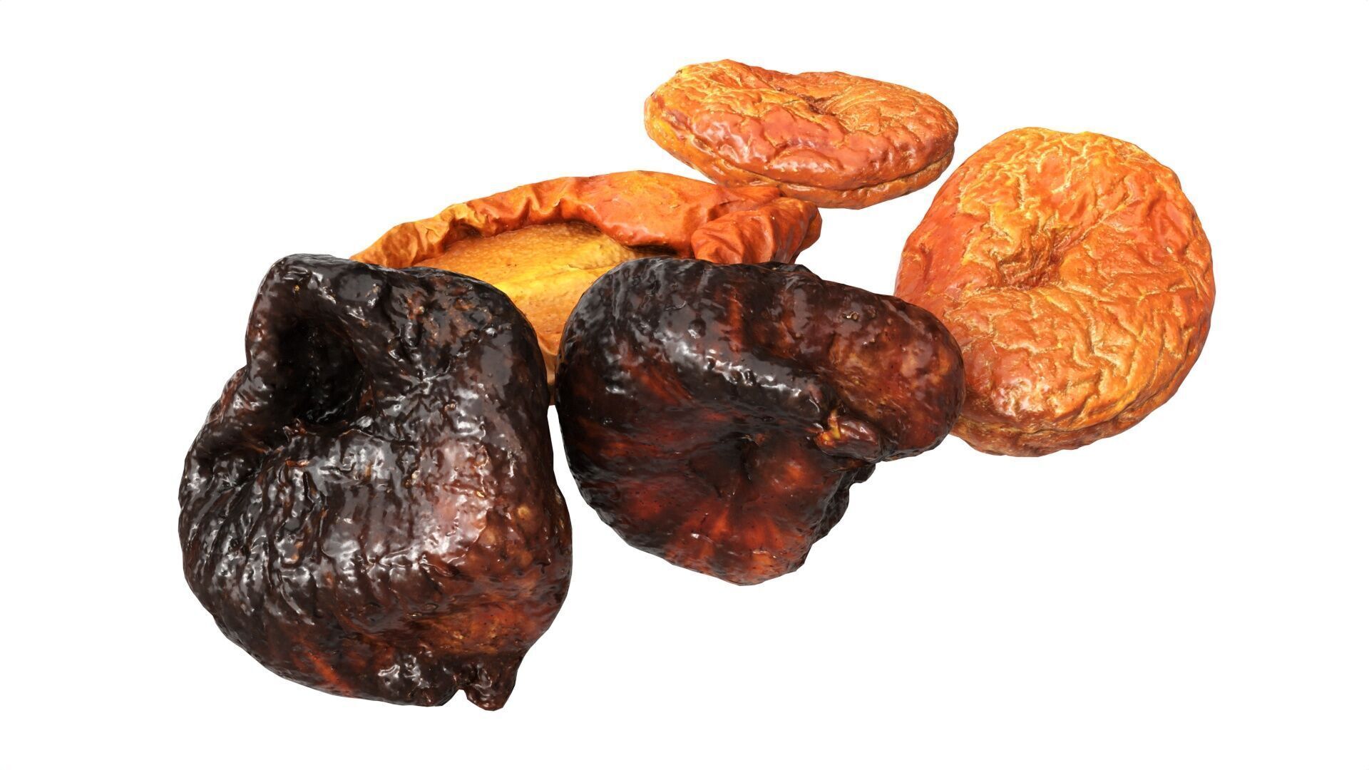 Dried fruits Low-poly 3D model_2