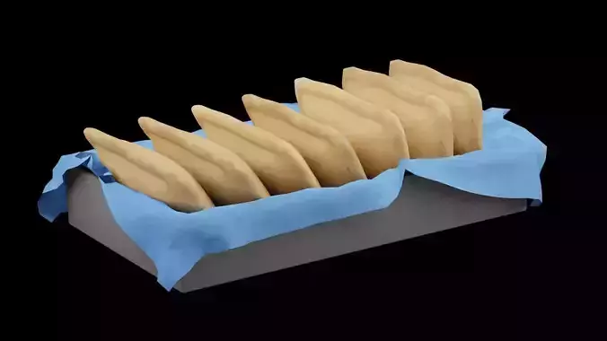 Peach Mango Pie Low-poly 3D model