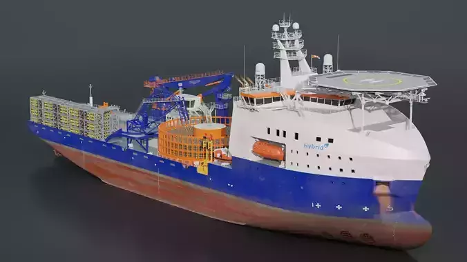 Cable Laying Vessel 3D model