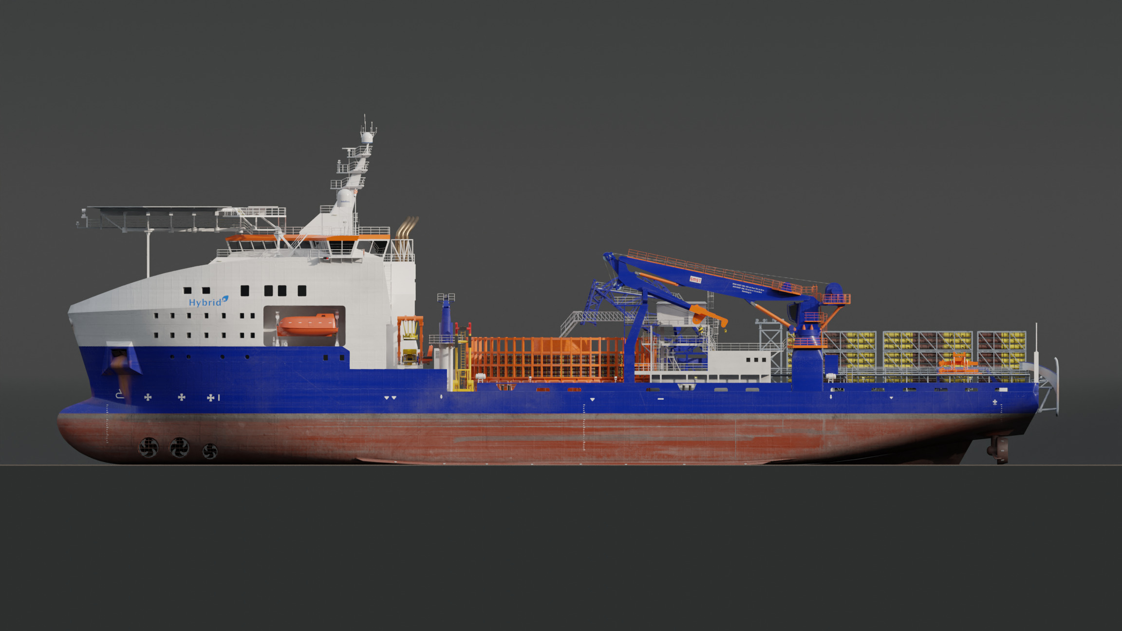 Cable Laying Vessel 3D model_4