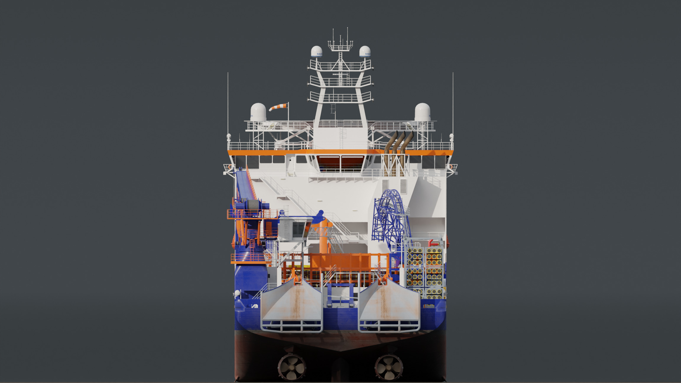 Cable Laying Vessel 3D model_3