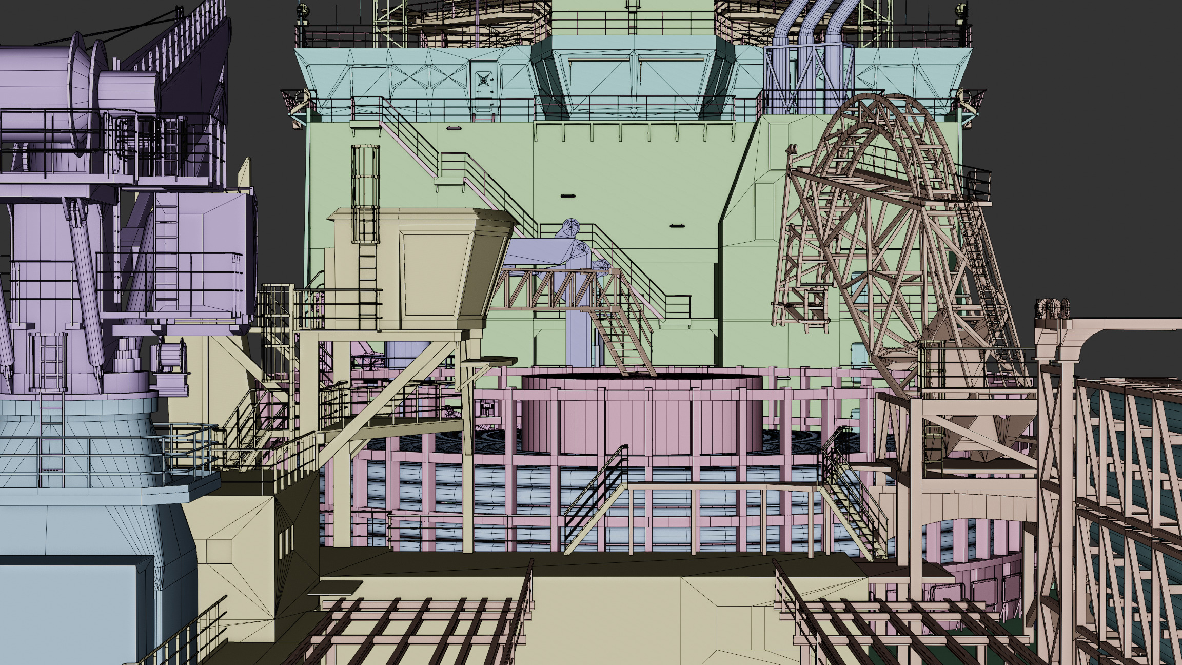 Cable Laying Vessel 3D model_20