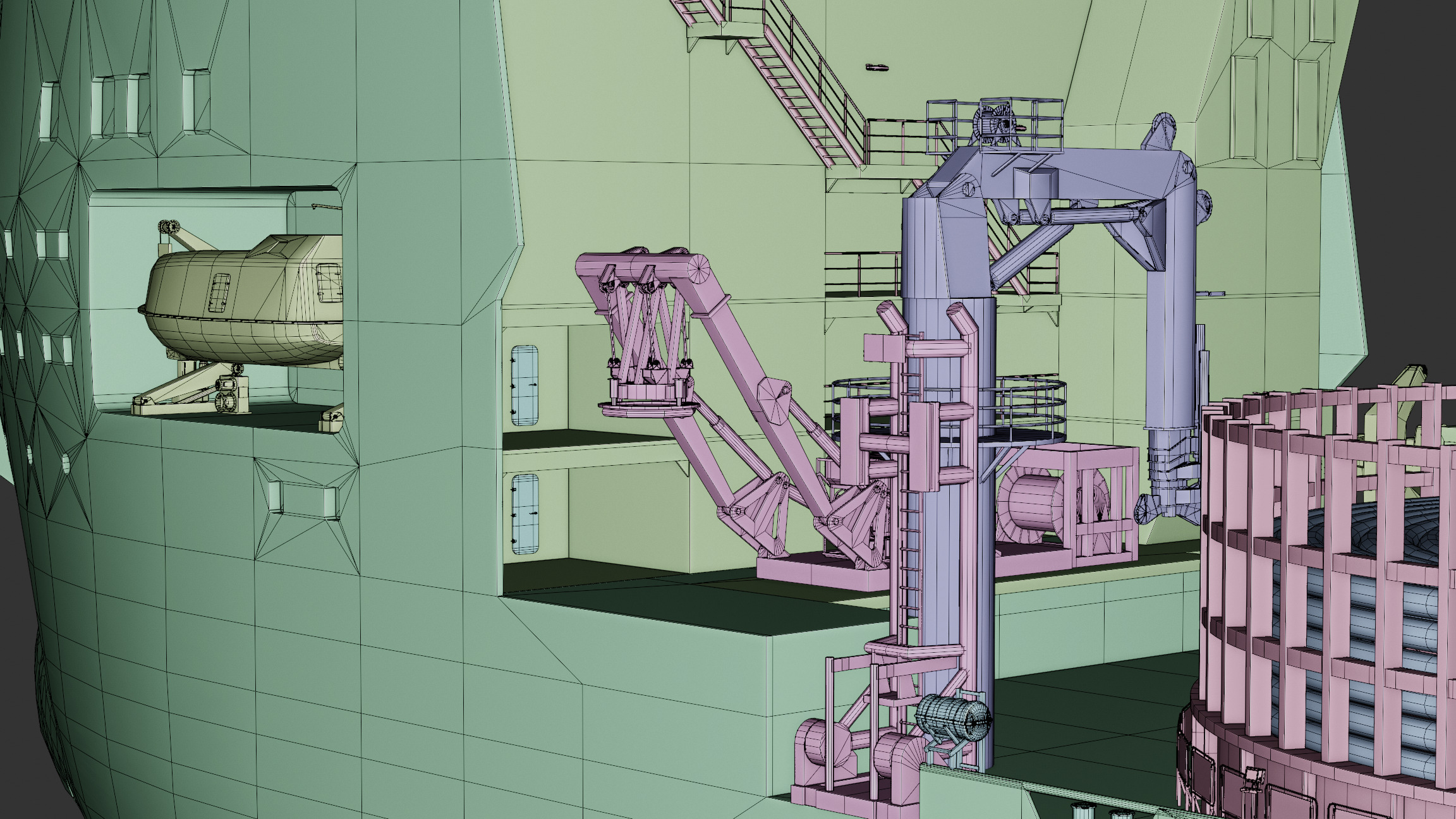 Cable Laying Vessel 3D model_19