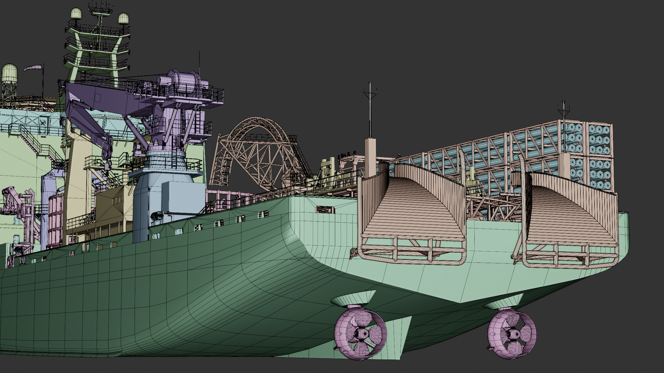 Cable Laying Vessel 3D model_15