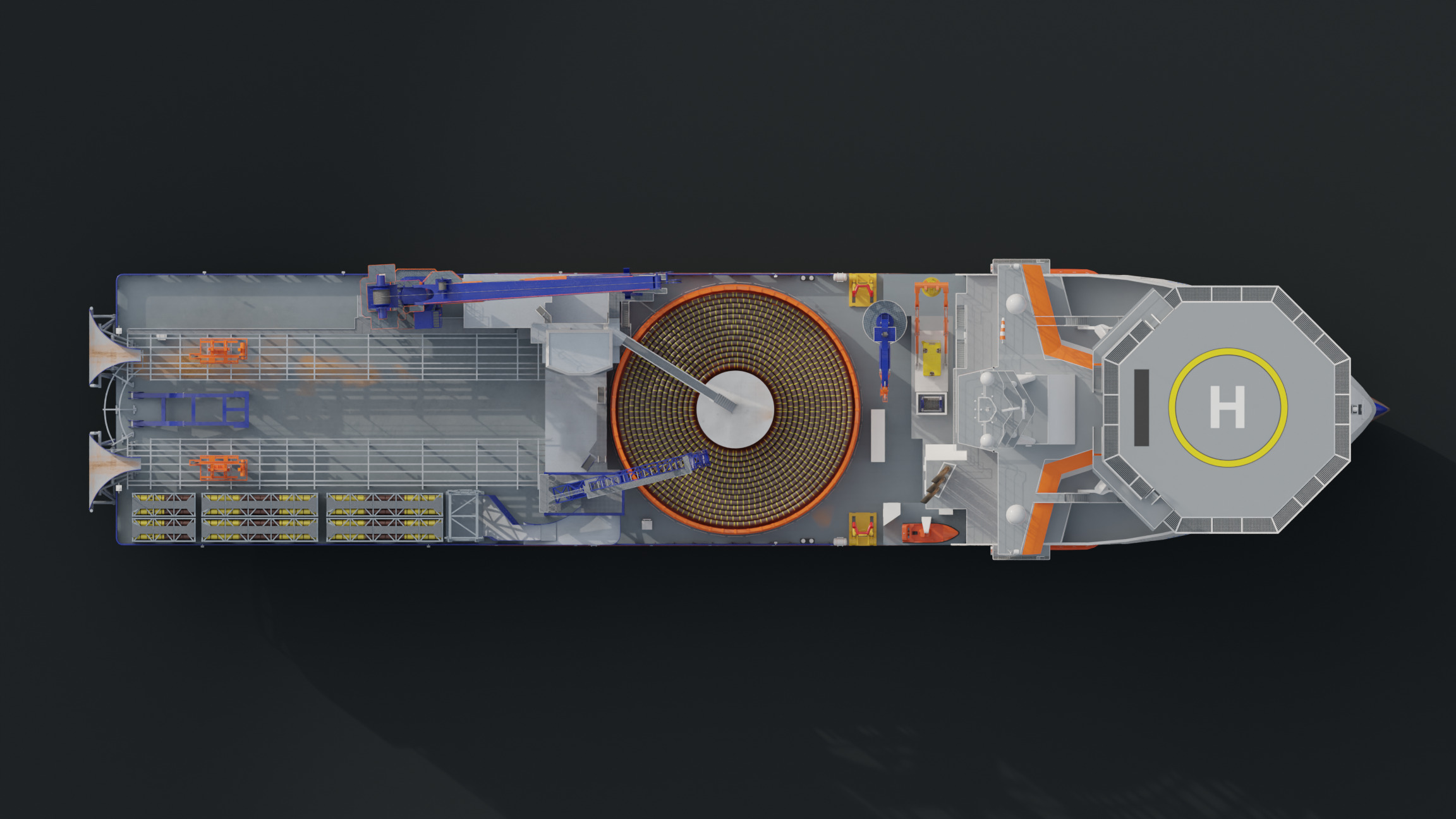 Cable Laying Vessel 3D model_5