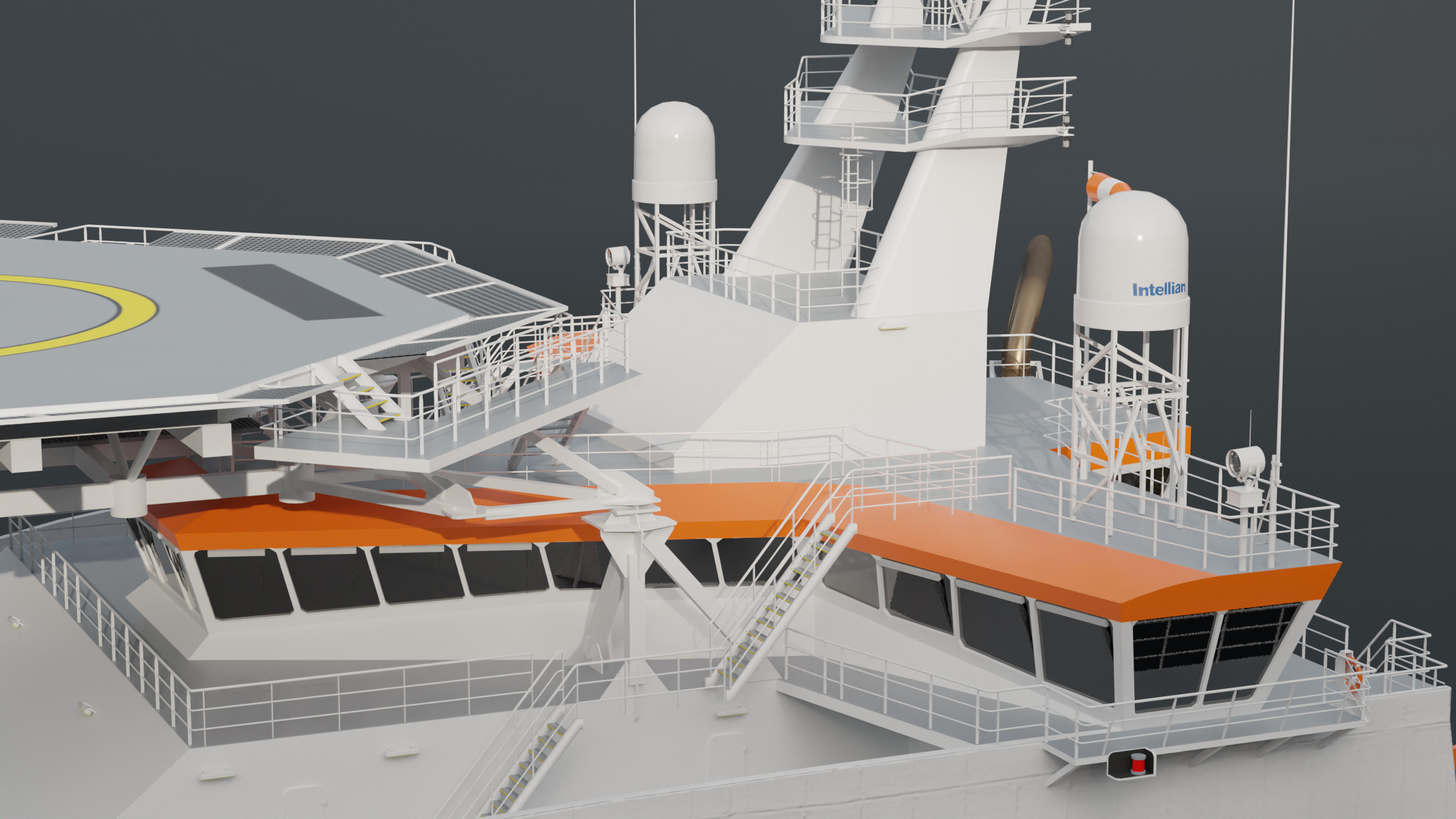 Cable Laying Vessel 3D model_12