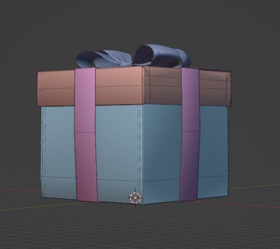 Gift Box with Ribbon 3D model_2