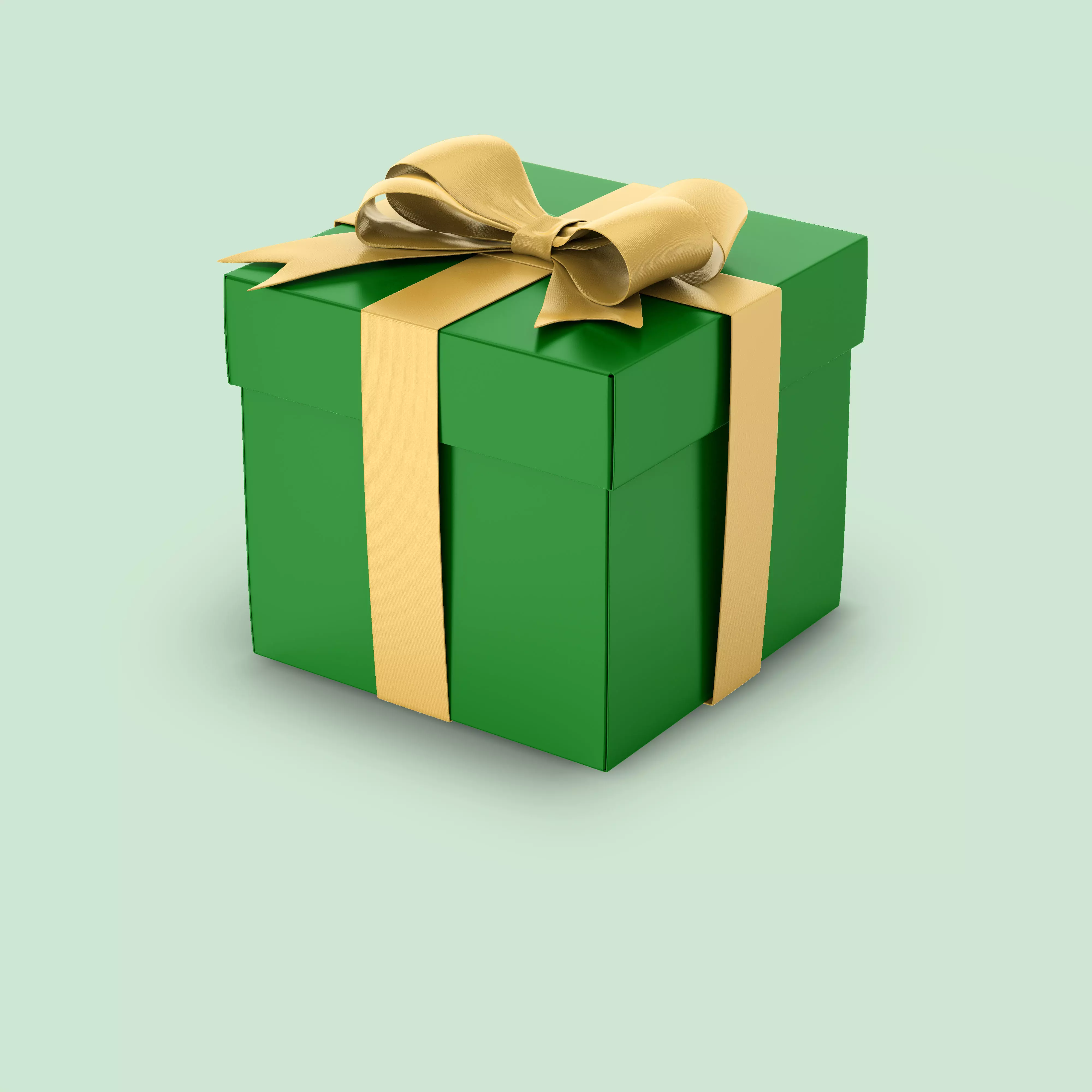 Gift Box with Ribbon 3D model_0