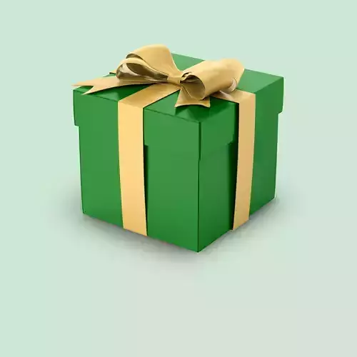 Gift Box with Ribbon 3D model