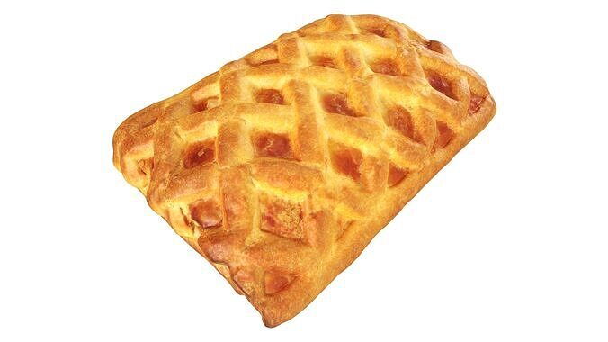 Fruit pie small pastry Low-poly 3D model