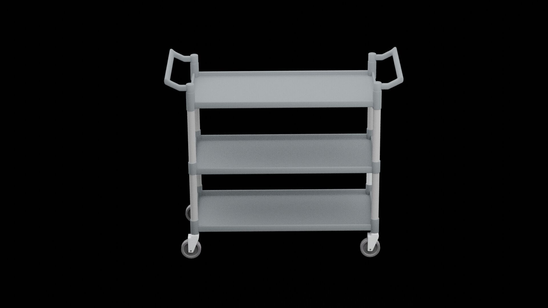 Food Trolley Low-poly 3D model_4