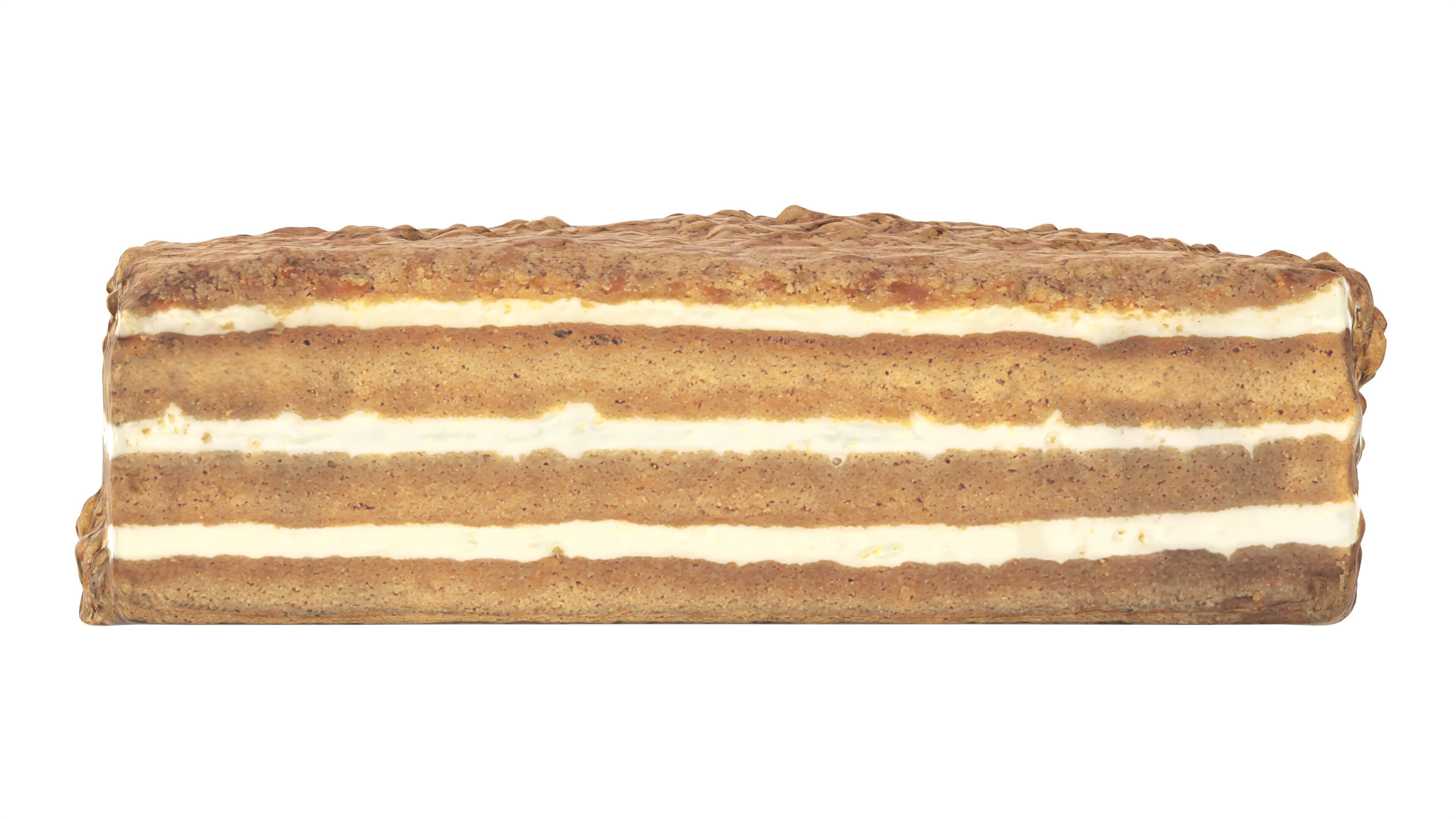 Honey cake piece Low-poly 3D model_4