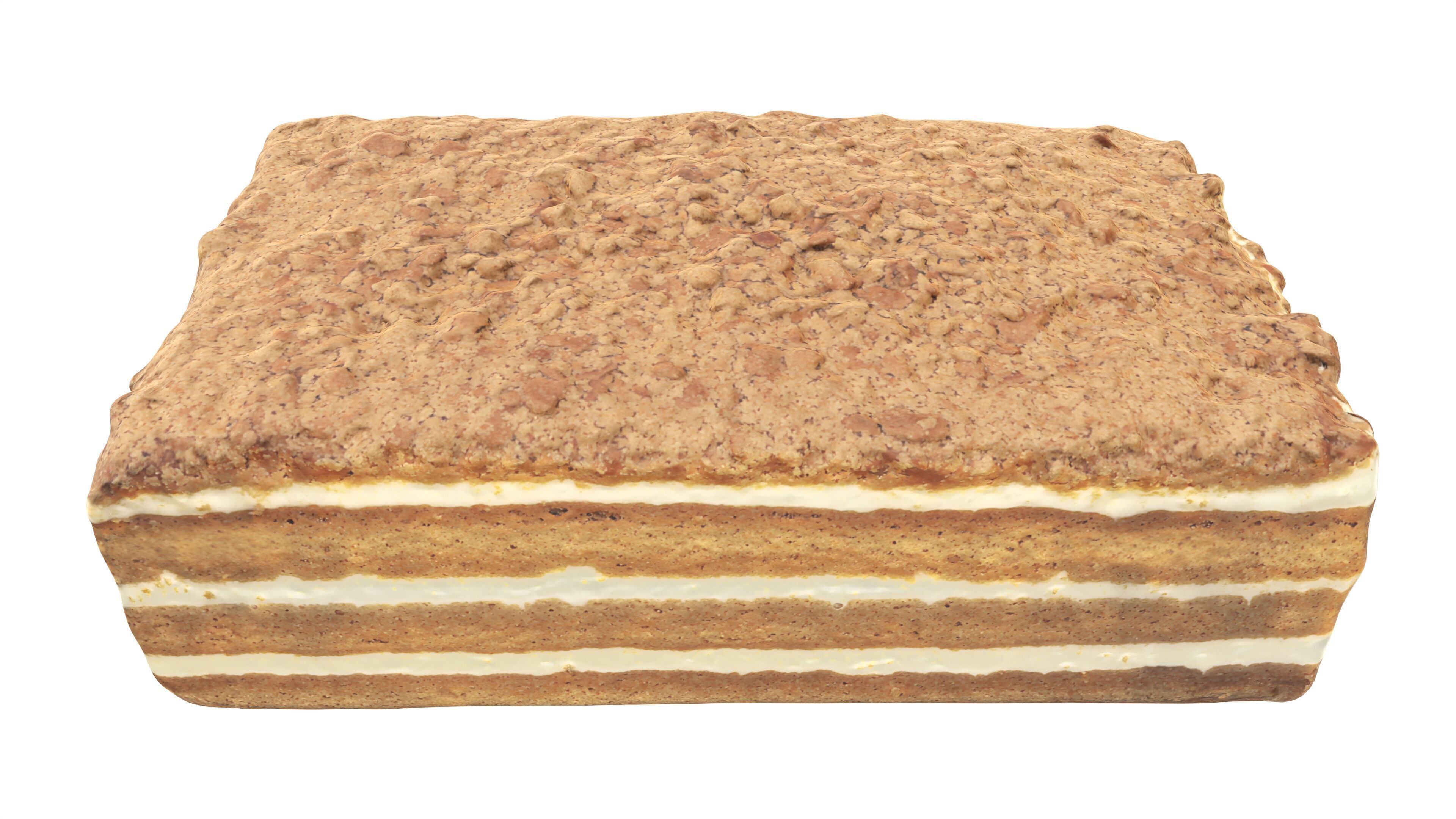 Honey cake piece Low-poly 3D model_1