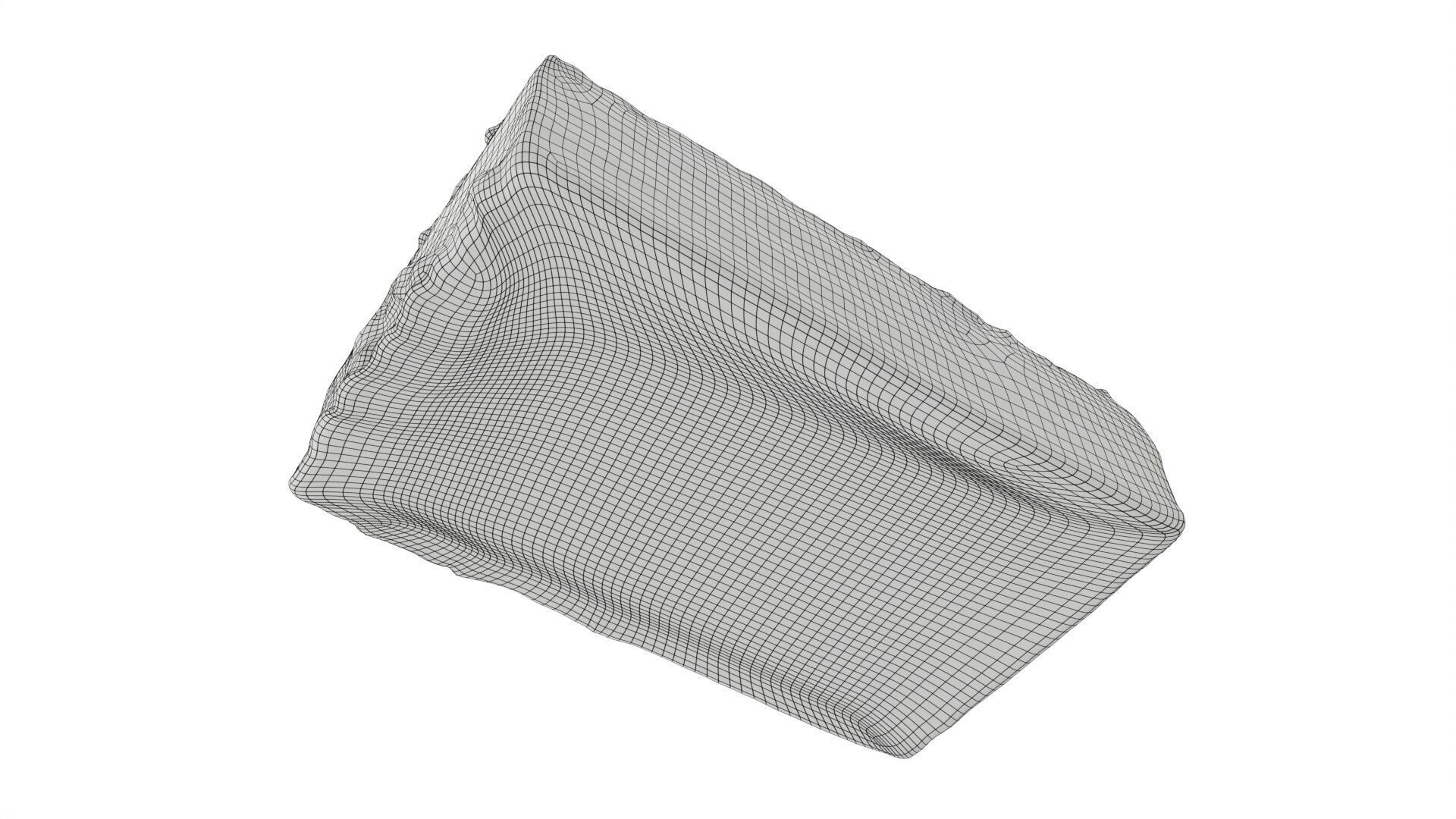 Honey cake piece Low-poly 3D model_7