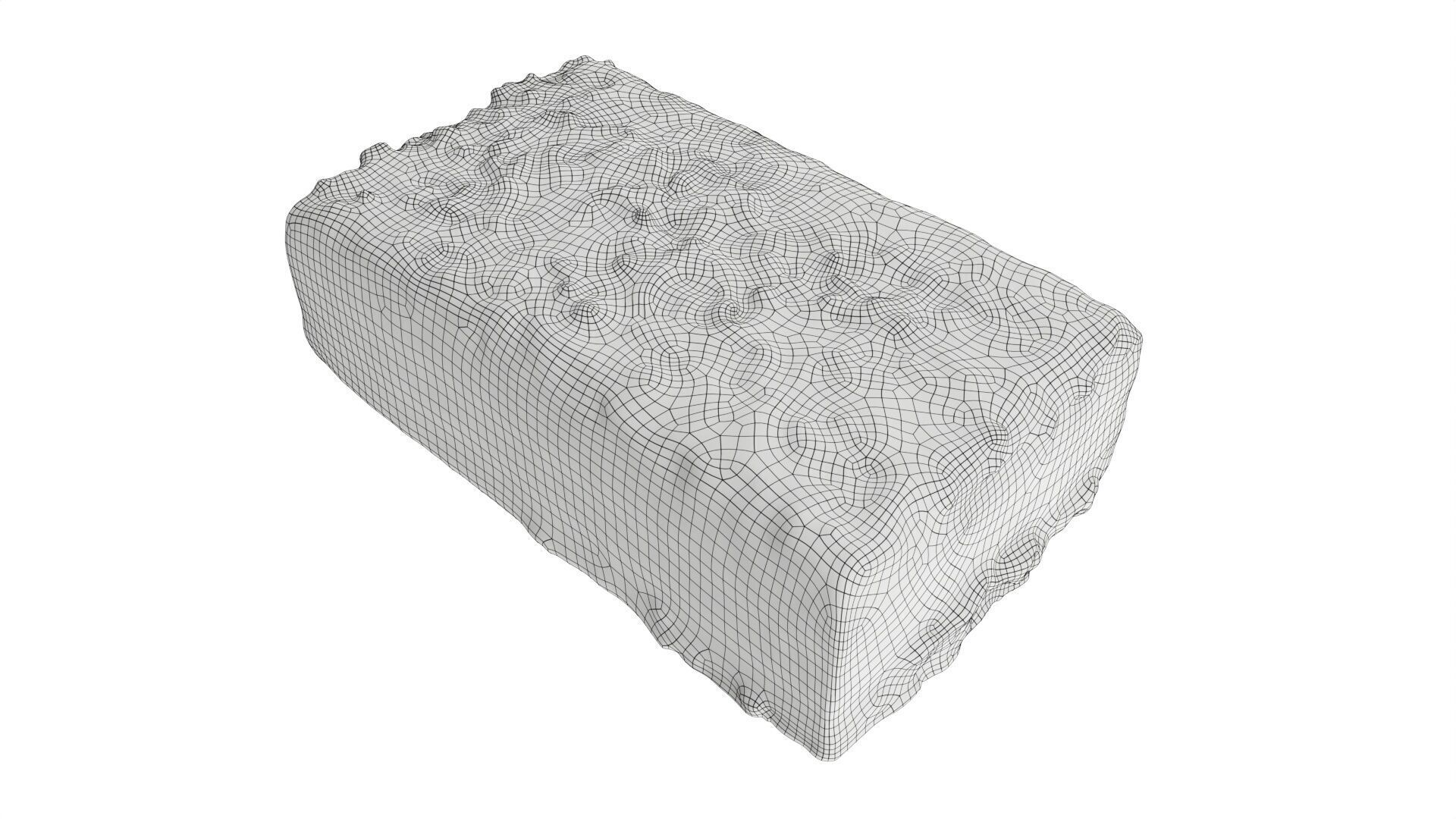 Honey cake piece Low-poly 3D model_6