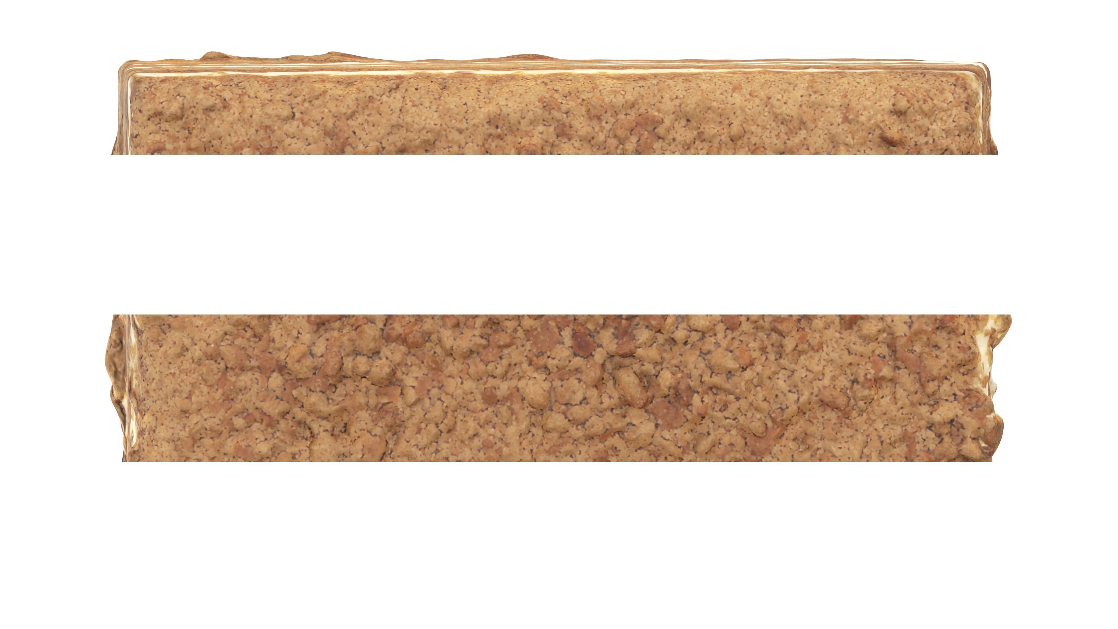 Honey cake piece Low-poly 3D model_5