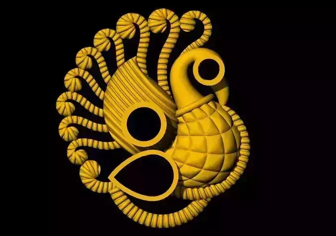 Peacock Stud Earrings 3dm file