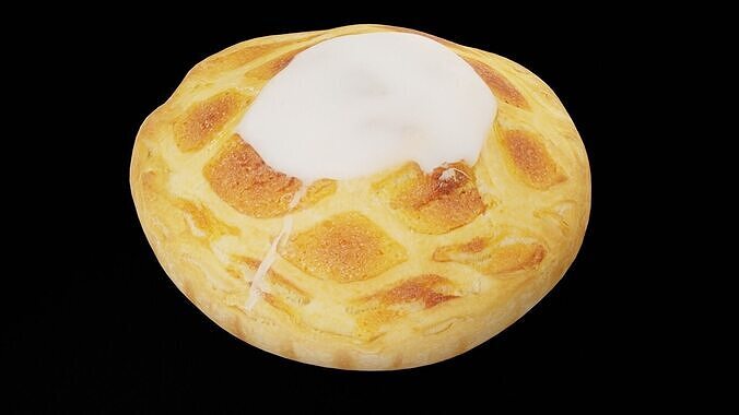 Frangipane Tart Low-poly 3D model