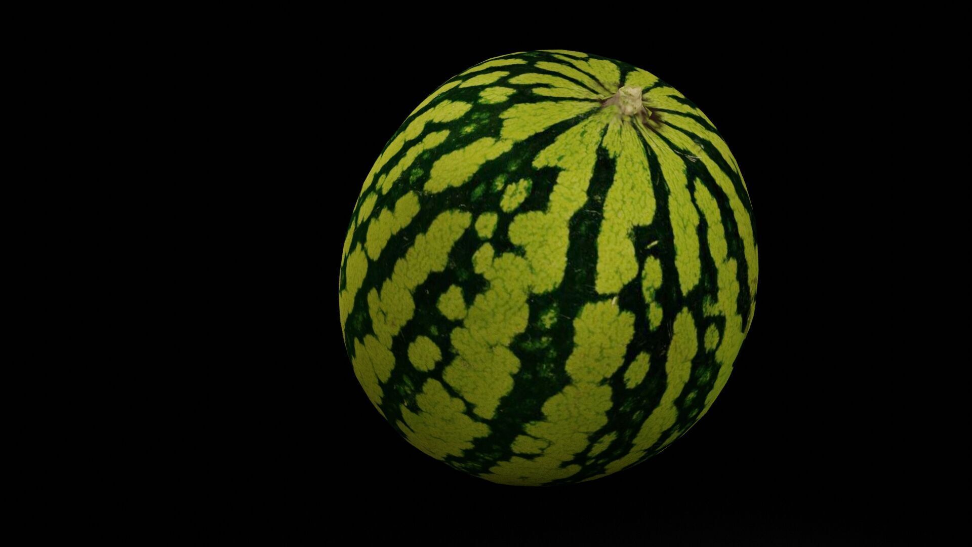 Watermelon Fruit Low-poly 3D model_4
