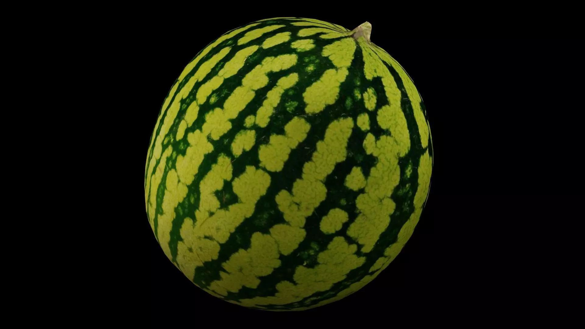 Watermelon Fruit Low-poly 3D model_0