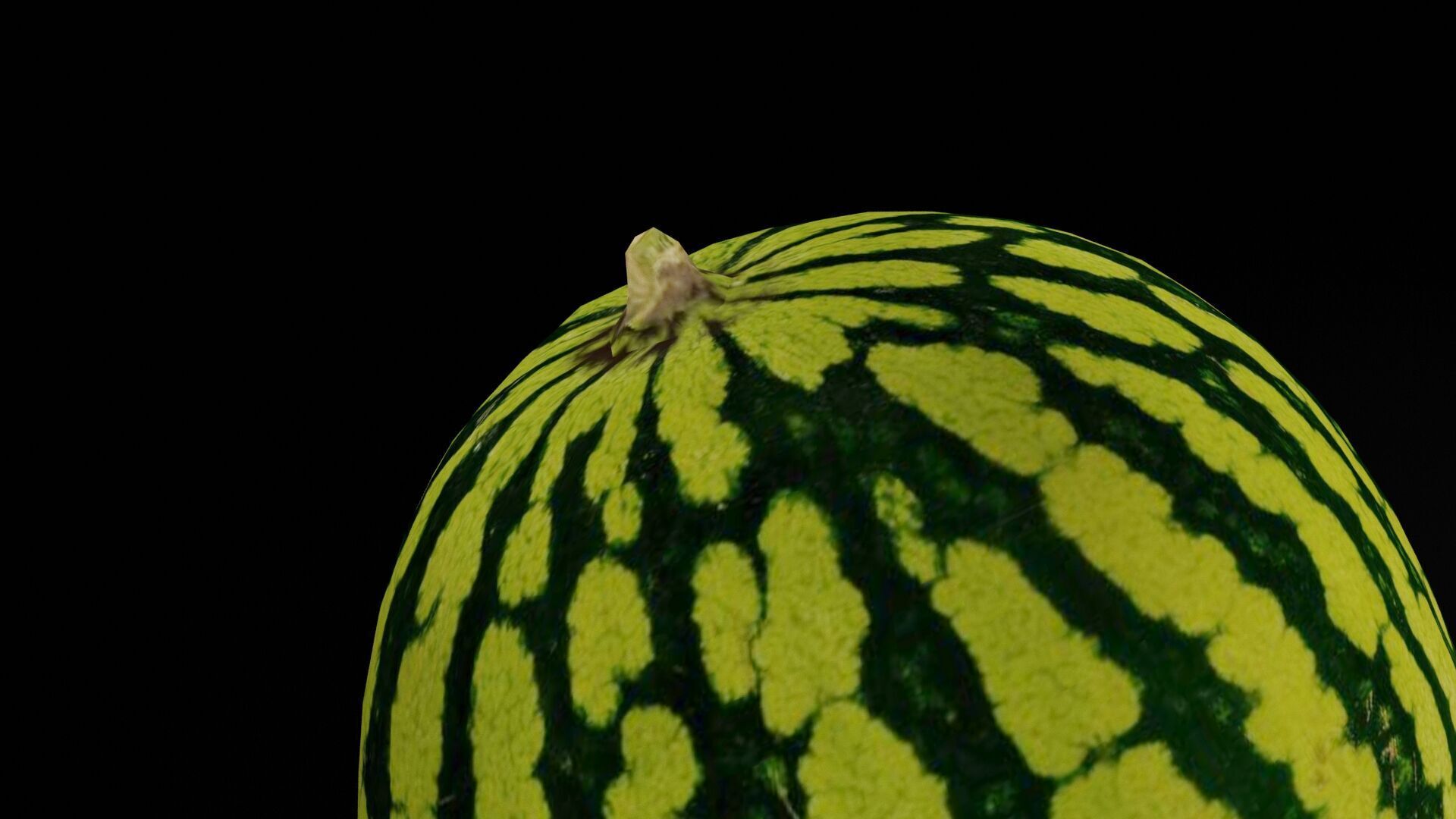 Watermelon Fruit Low-poly 3D model_3