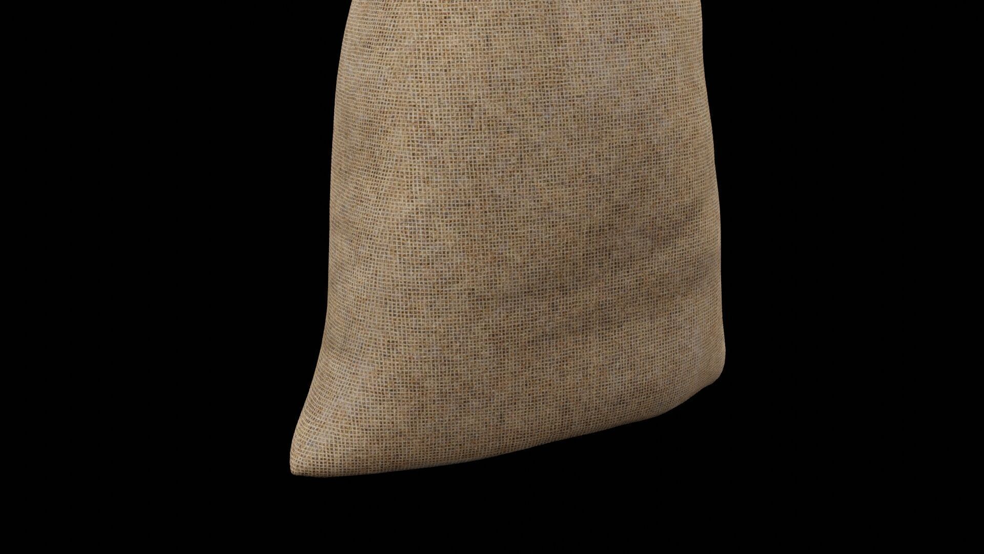 Sack of Potatoes Low-poly 3D model_5
