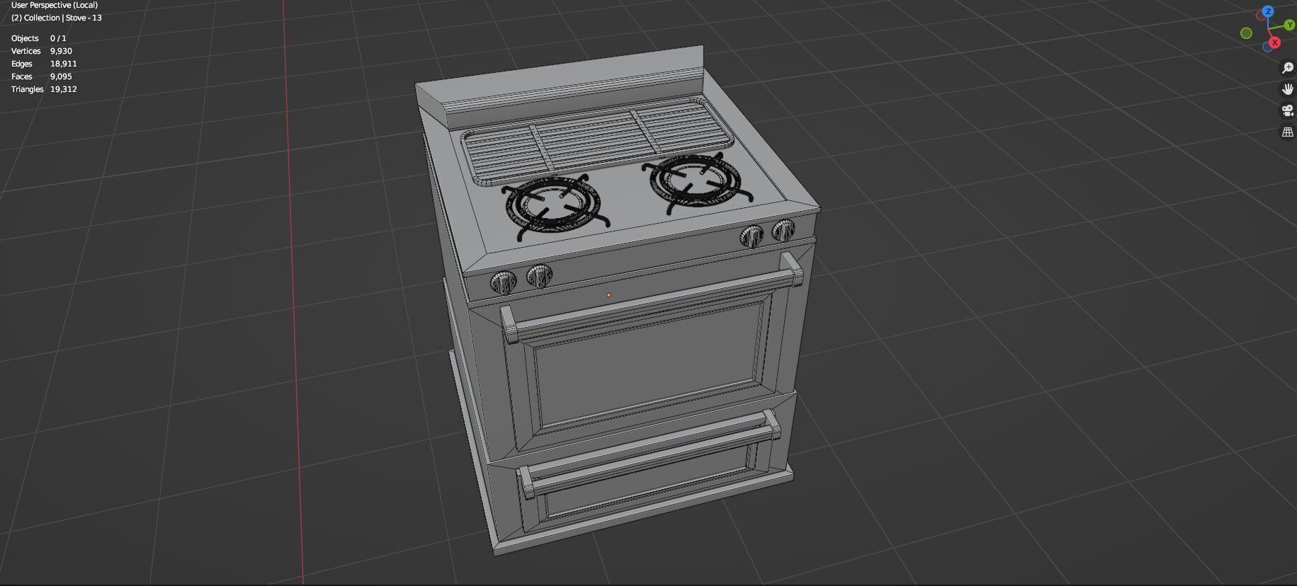 Low Poly 20 Gas Stoves Pack - Game Ready - Untextured Low-poly 3D model_11