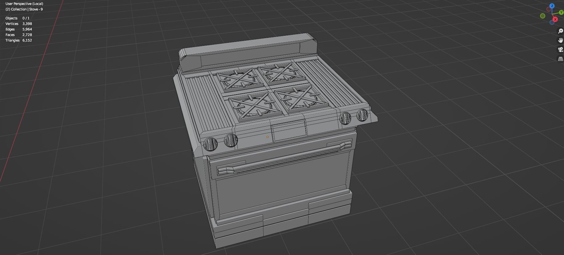 Low Poly 20 Gas Stoves Pack - Game Ready - Untextured Low-poly 3D model_26