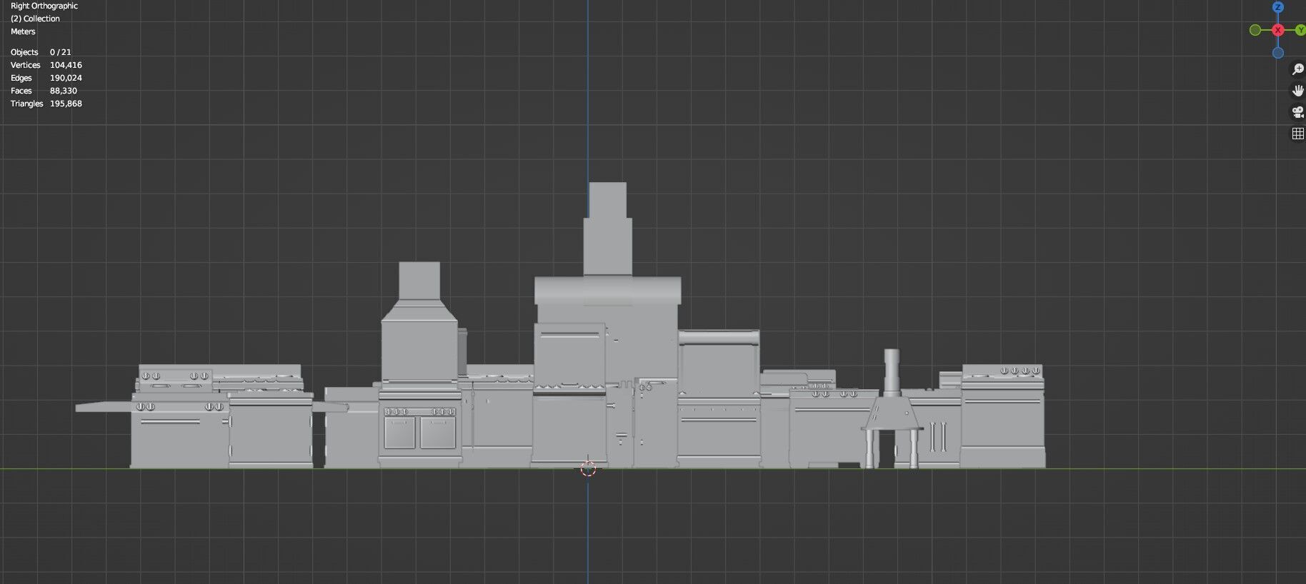 Low Poly 20 Gas Stoves Pack - Game Ready - Untextured Low-poly 3D model_27