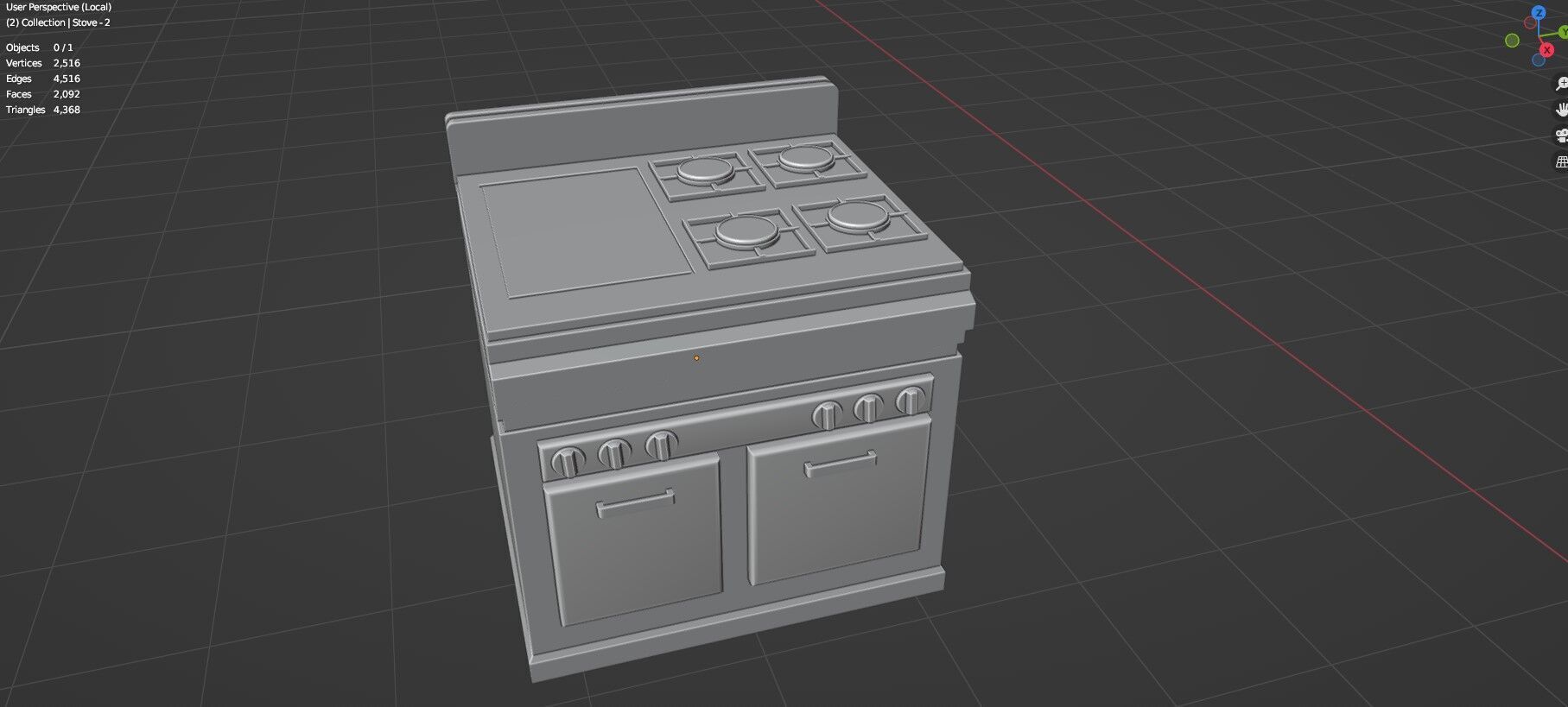 Low Poly 20 Gas Stoves Pack - Game Ready - Untextured Low-poly 3D model_52