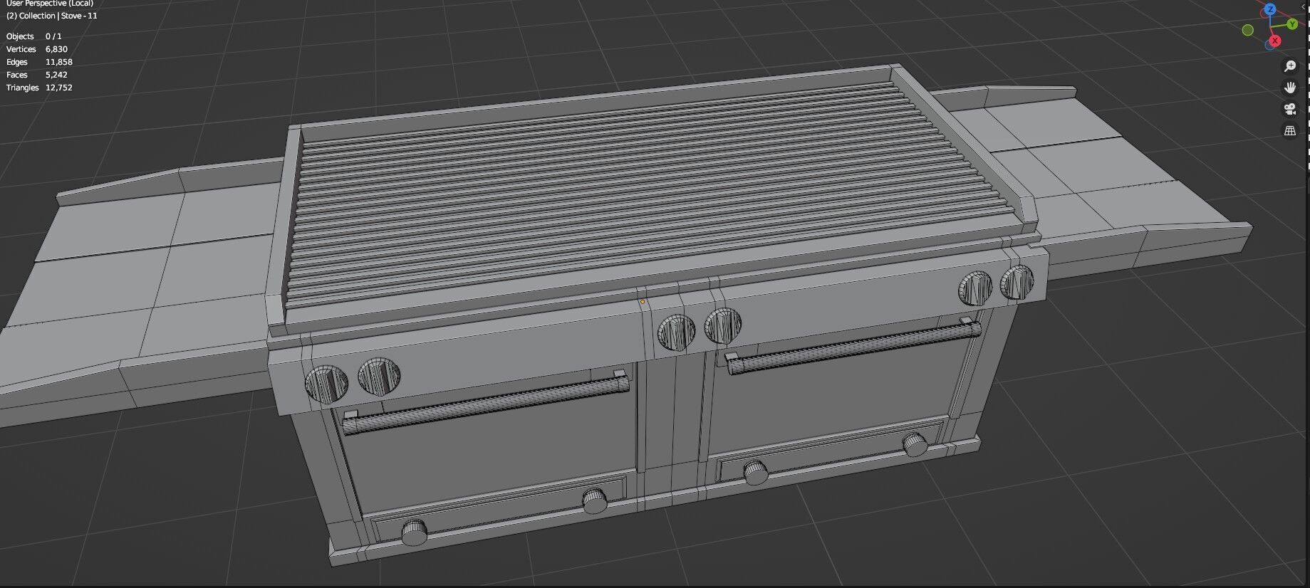 Low Poly 20 Gas Stoves Pack - Game Ready - Untextured Low-poly 3D model_9