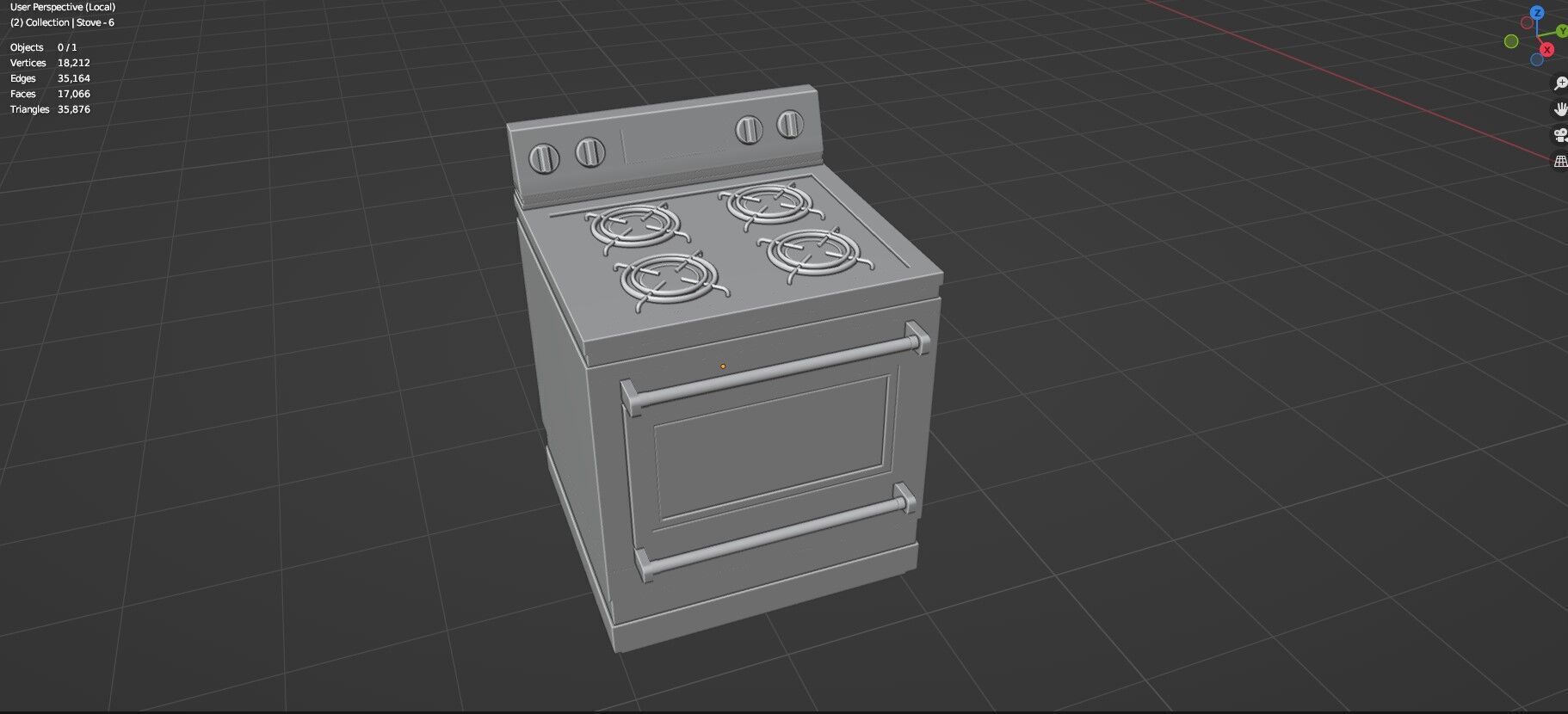 Low Poly 20 Gas Stoves Pack - Game Ready - Untextured Low-poly 3D model_57