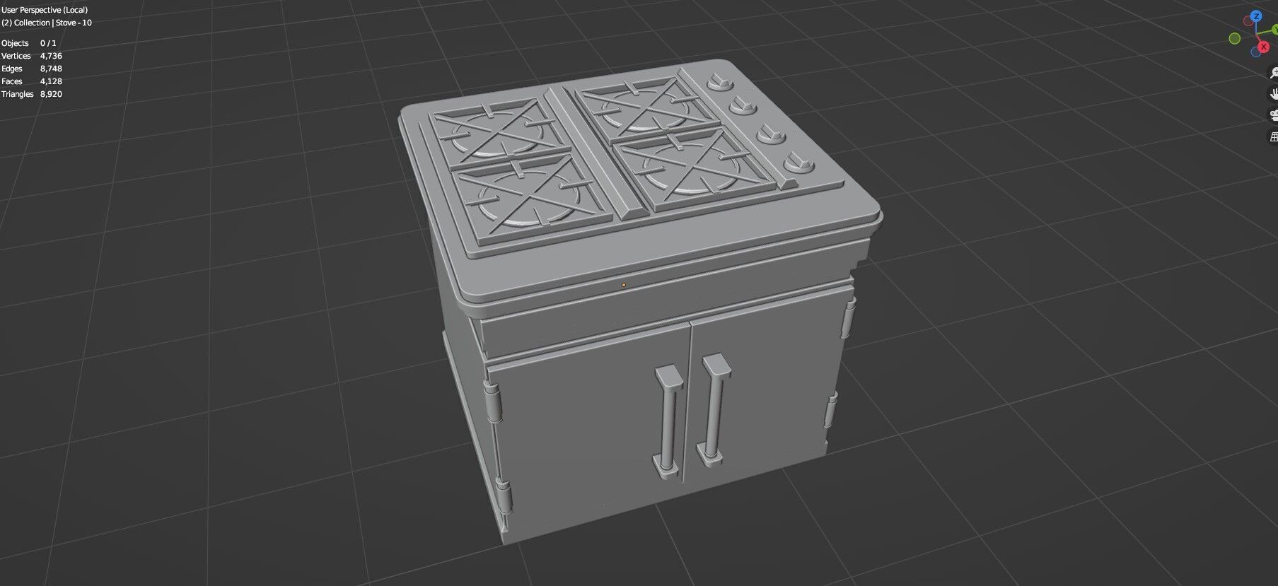 Low Poly 20 Gas Stoves Pack - Game Ready - Untextured Low-poly 3D model_42