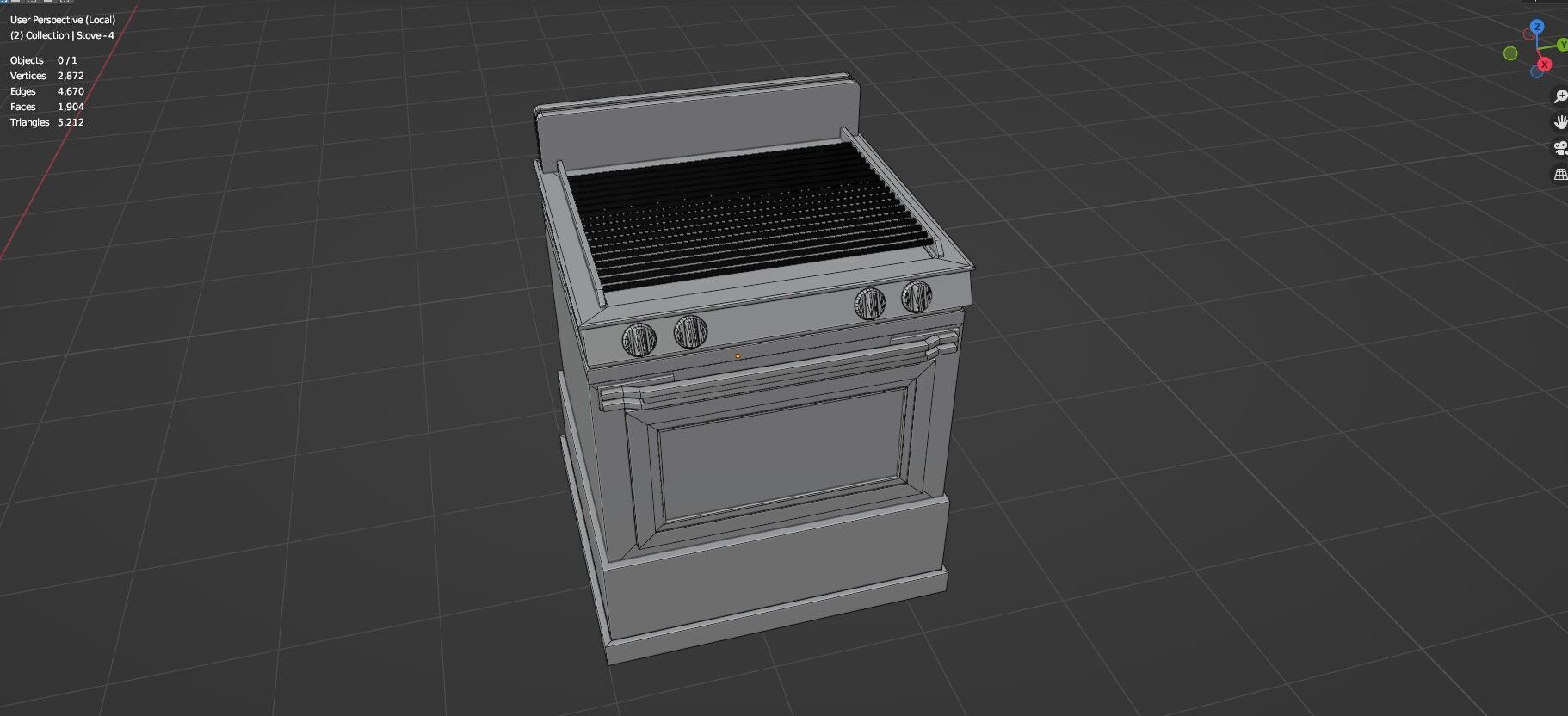 Low Poly 20 Gas Stoves Pack - Game Ready - Untextured Low-poly 3D model_21