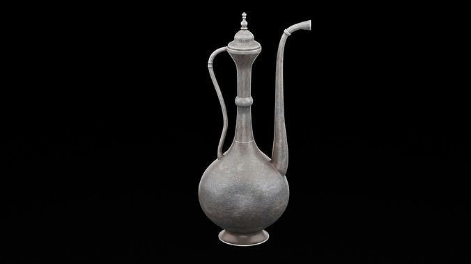 Metallic Ancient Pottery Low-poly 3D model