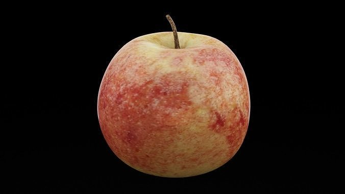 Red Apple Fruit Low-poly 3D model