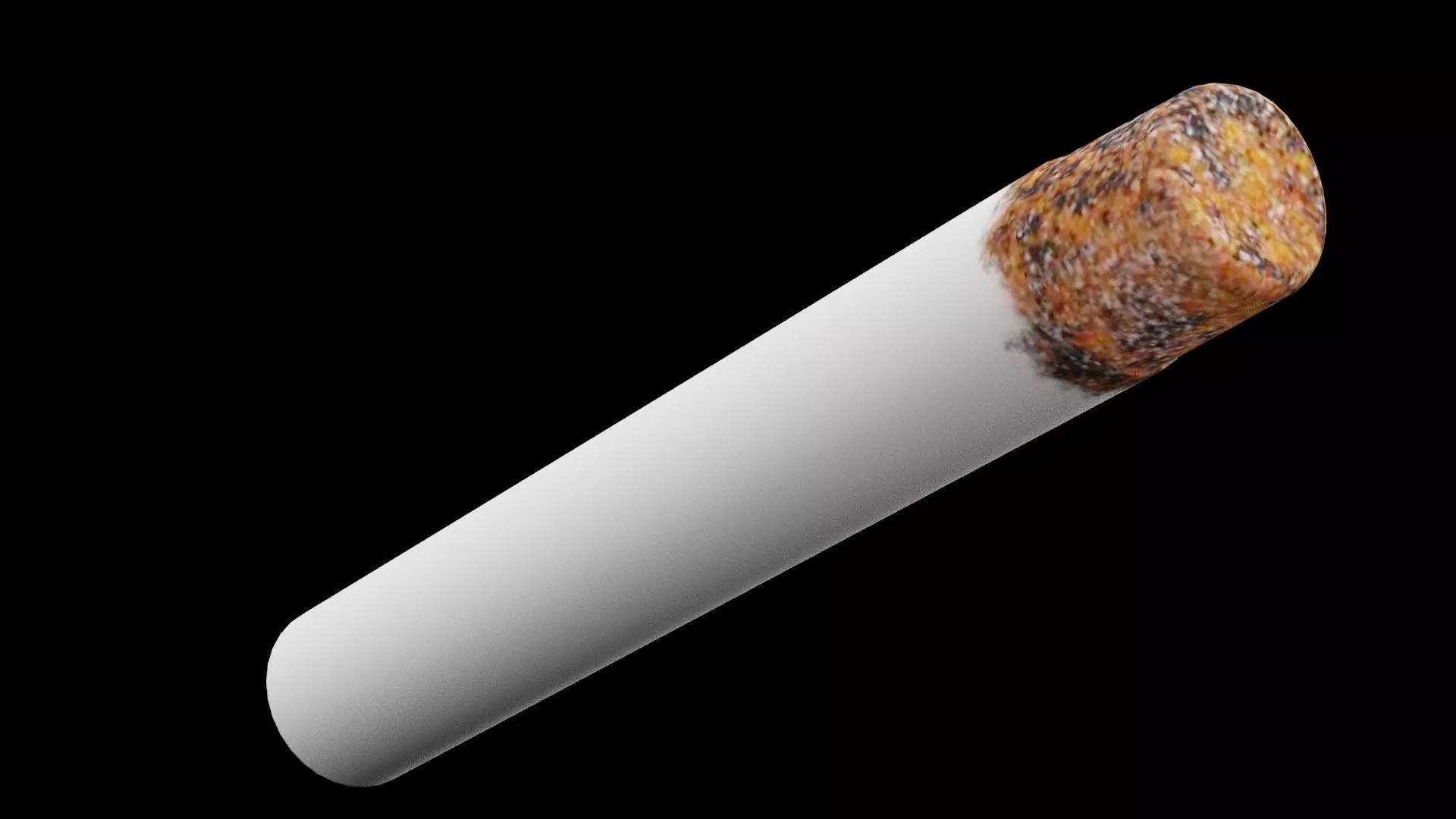 Cigarette Half Completed Low-poly 3D model