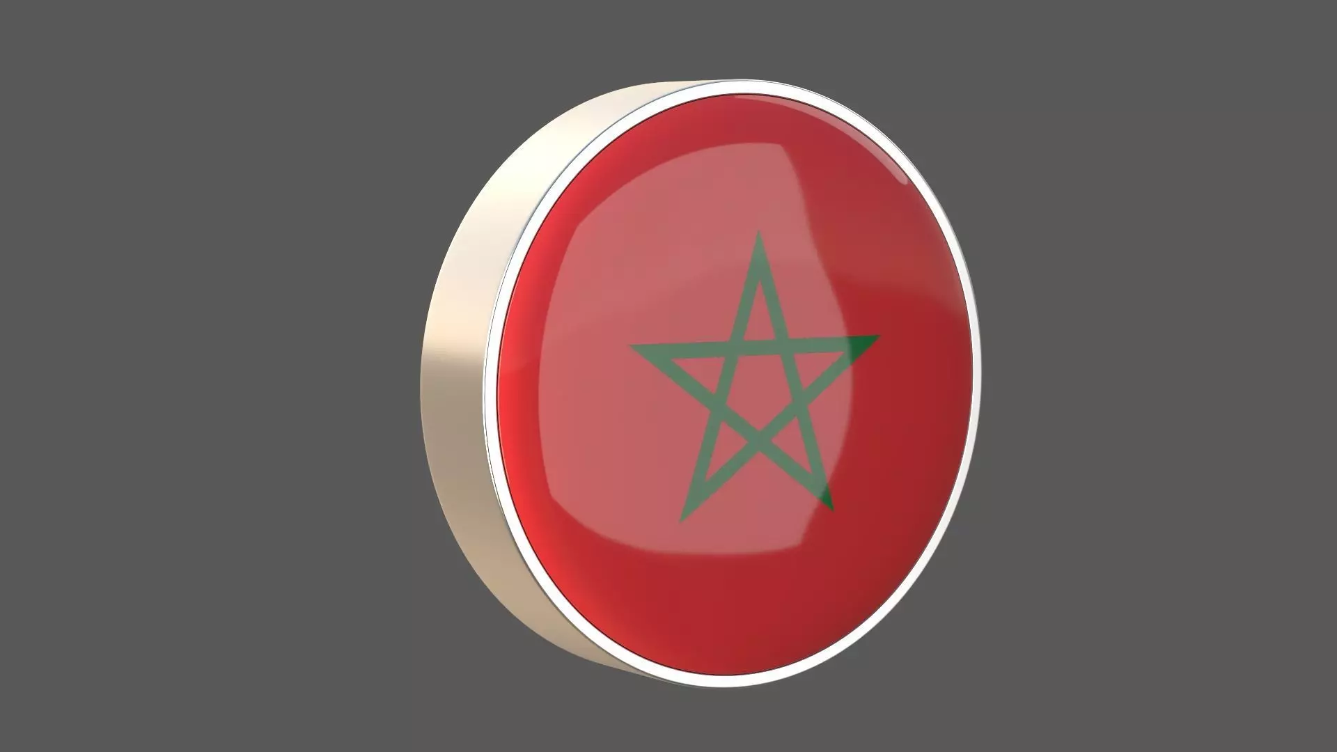 Morocco flage icon Free 3D model