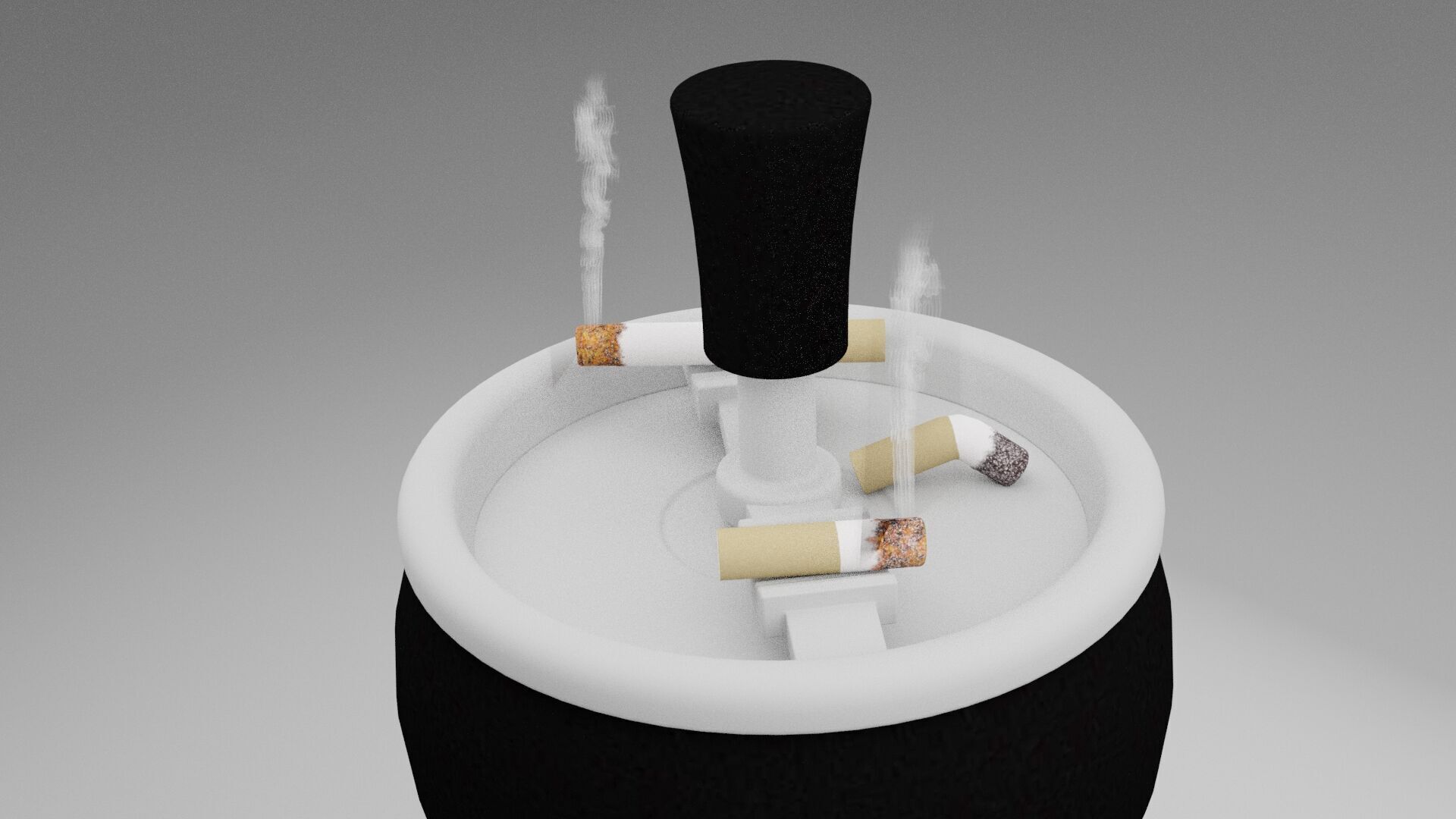 Ash Spinning Tray Ashtray Set 3D model_5